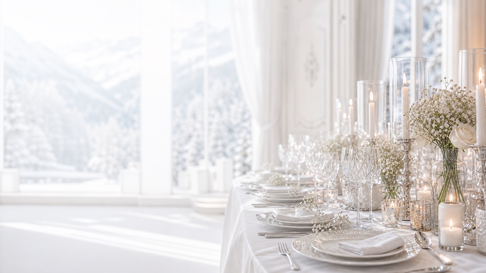 Festlich gedeckte Tafel als Beispielbild im gemeinsamen Eventalbum
