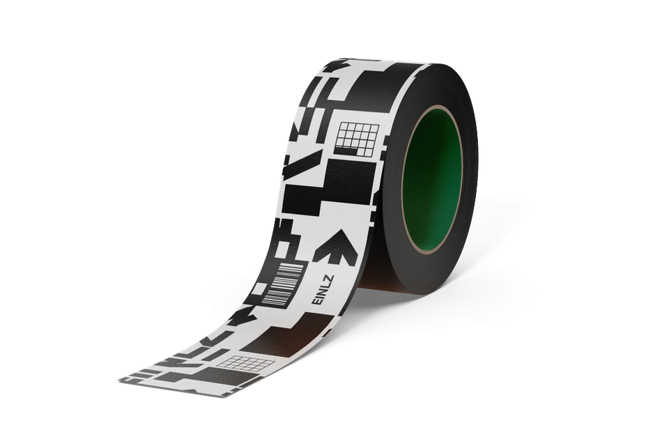 Kompakter Crop des EINLZ Brand Tapes als Markenanker