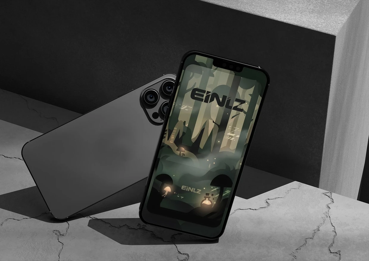 Sekundaerer Crop des Forest Smartphone Mockups fuer Feature-Bereiche