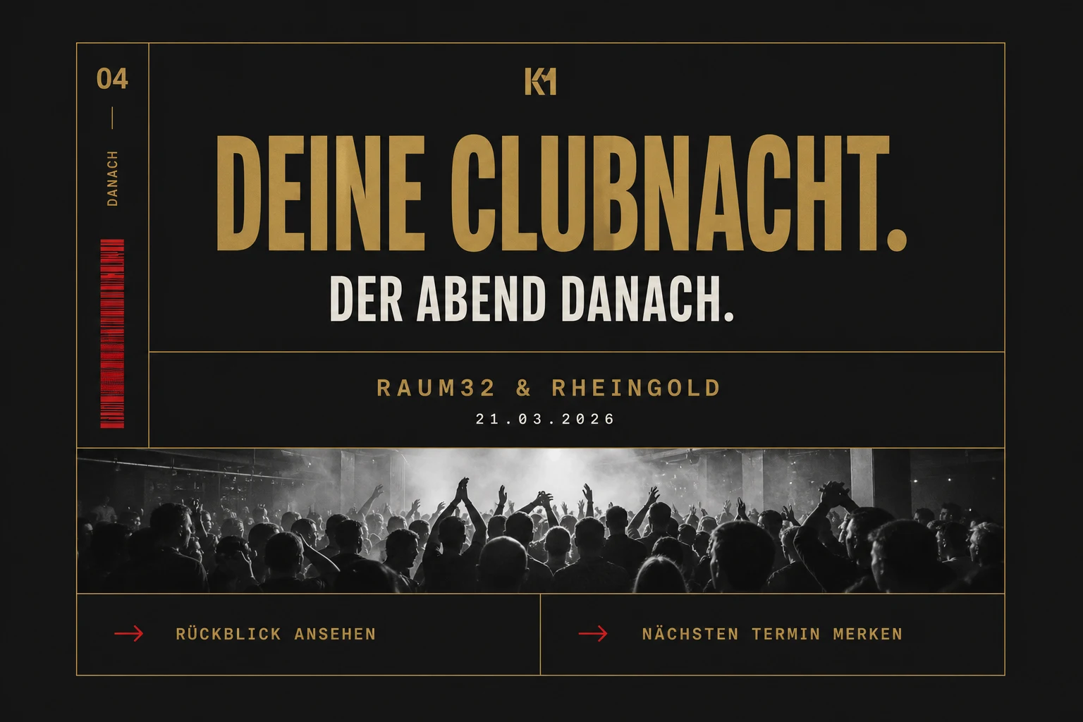 Follow-up-Seite im Clubnacht-Design