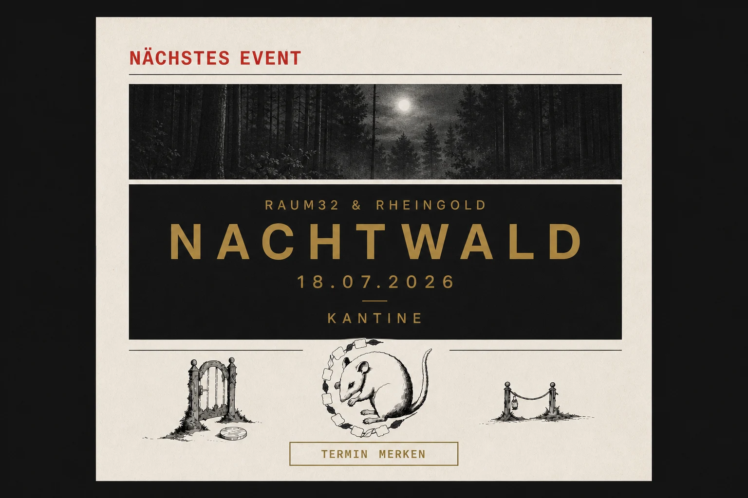 Einladung zum nächsten Event im selben Design