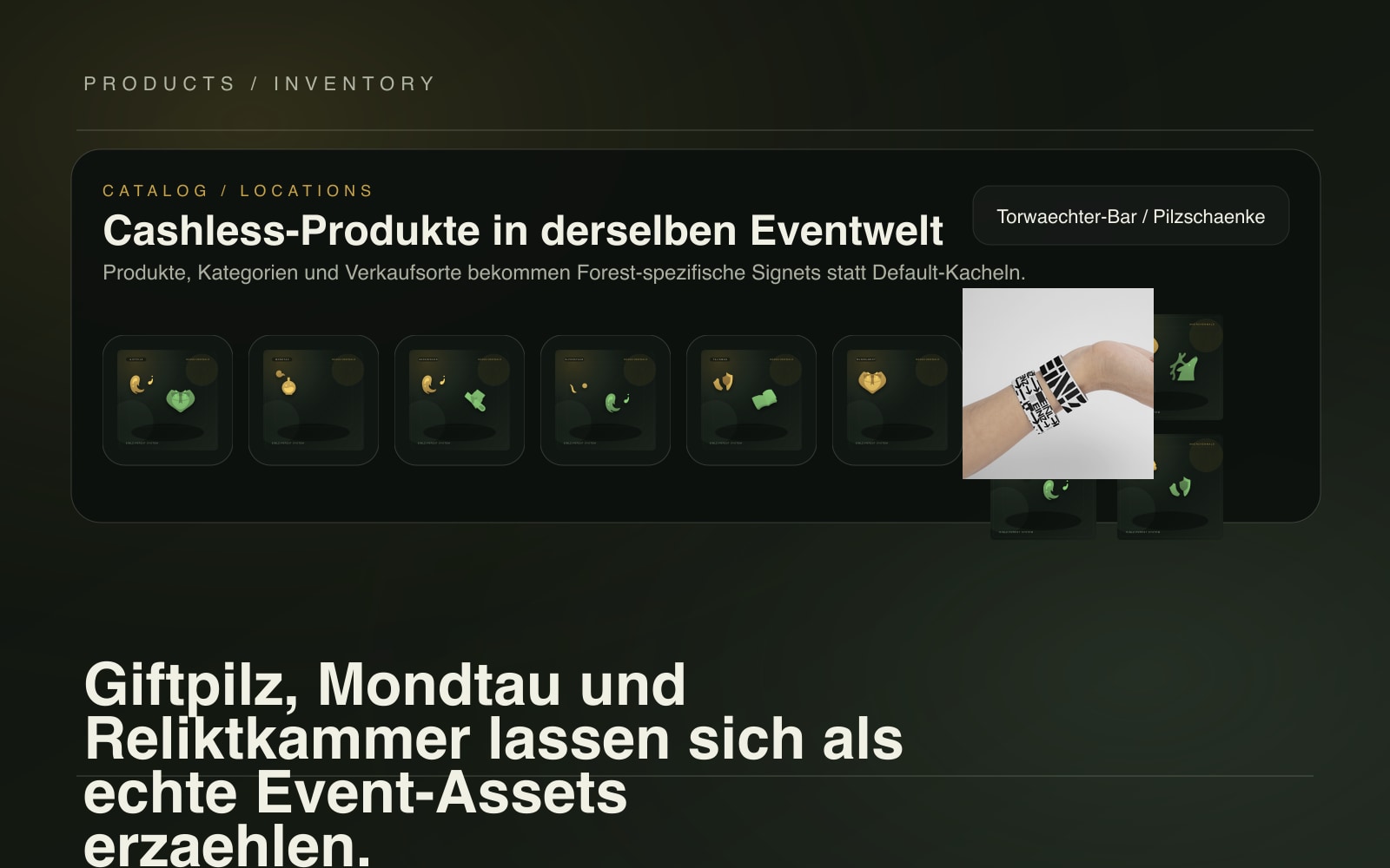 Stilisierter Produkt- und Katalog-Mockup für den Verzauberten Märchenwald